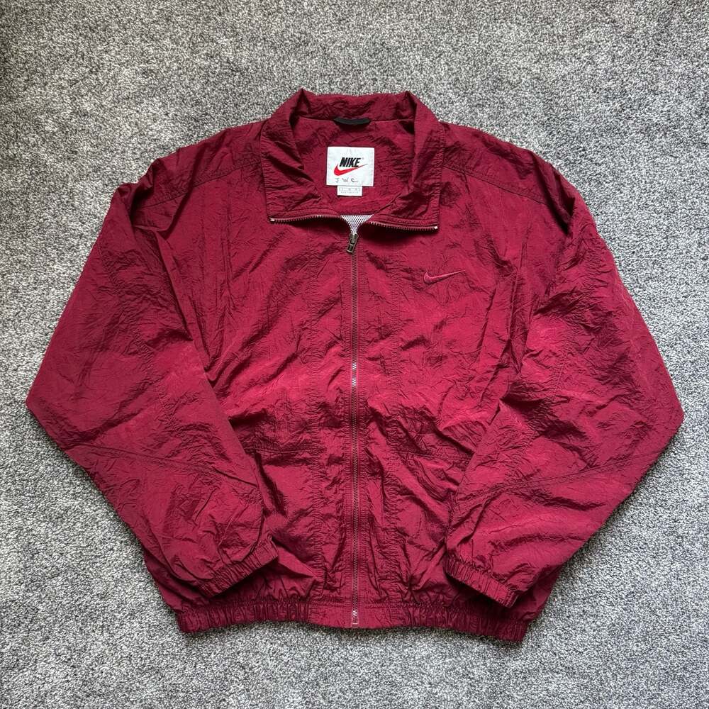 Vintage Nike Maroon Windbreaker Jacket Size Large